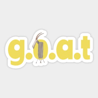 G.O.A.T., Greatest of all time! Goat. Sticker